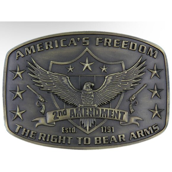 NEW Montana Silversmith 2nd Amendment Rights Belt Buckle